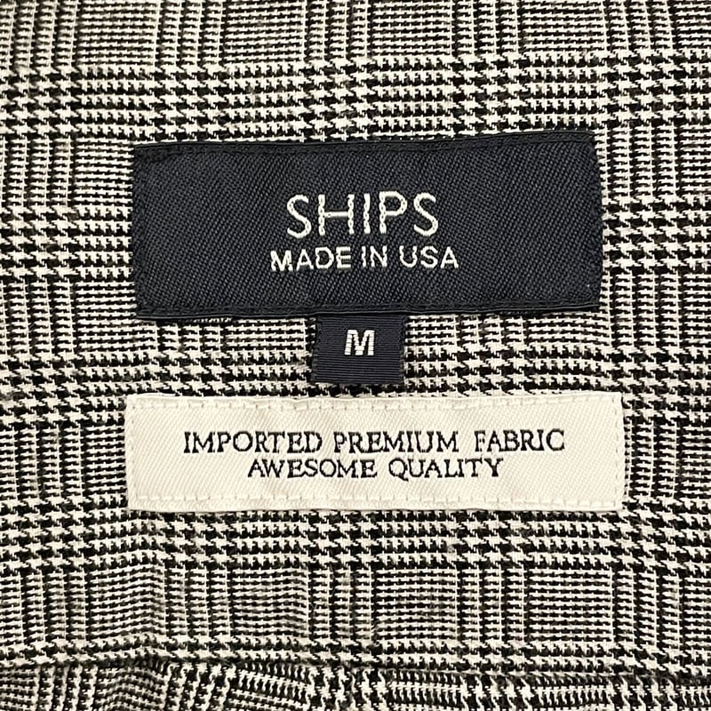 MADE IN USA製 SHIPS 長袖千鳥格子チェック柄ボタンダウンシャツ MADE IN USA製 SHIPS 長袖千鳥格子チェック柄ボタンダウンシャツ