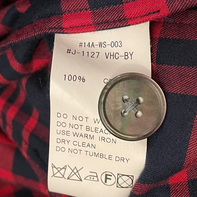 MADE IN JAPAN製 Gymphlex チェック柄テーラードジャケット レッド