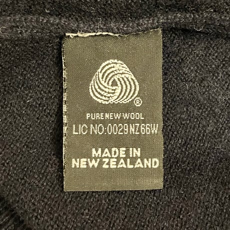 MADE IN NEW ZEALAND製 WOOLLY JUMPERS 羊刺繍入りクルーネックウールセーター マルチカラー XSサイズ