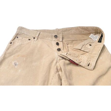 MADE IN ITALY製 DSQUARED2 ダメージ加工コーデュロイパンツ ベージュ 50サイズ