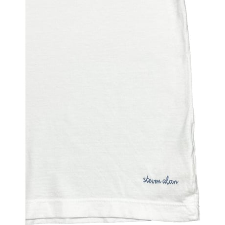▲訳あり商品▲ 【ユナイテッドアローズ取り扱い】MADE IN USA製 steven alan ポケット付きVネックTシャツ ホワイト Mサイズ