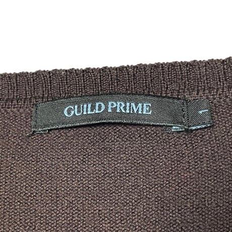 GUILD PRIME イタリアンウールボーダー柄Vネックセーター マルチカラー 1サイズ