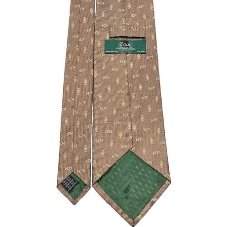 ▲訳あり商品▲ MADE IN ITALY製 Andrew's Ties Zadi キャンディー小紋柄シルクネクタイ ベージュ