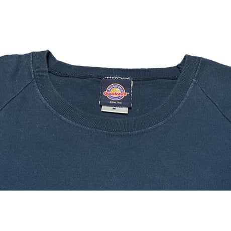 MADE IN USA製 Goodwear ポケット付きクルーネック五分袖Tシャツ ブルーグリーン Mサイズ