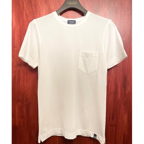 MADE IN ITALY製 Drumohr ポケット付きクルーネックTシャツ ホワイト XXSサイズ
