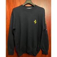 レア品 MADE IN ITALY製 ARMATA DI MARE × Ferrari club Italia クルーネックヴァージンウールセーター ネイビー Mサイズ