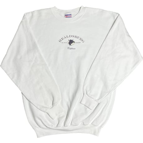 Hanes HEAVYWEIGHT HEALDSBURG ロゴスウェットトレーナー ホワイト Mサイズ