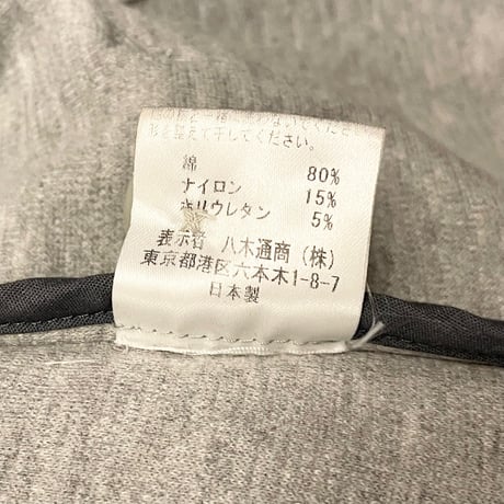 MADE IN JAPAN製 THREE DOTS スウェットニットテーラードジャケット グレー Mサイズ