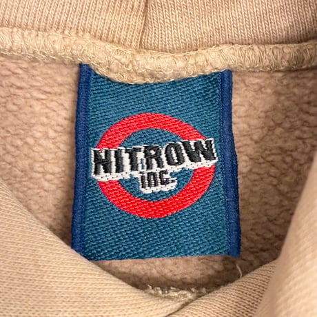 激レア MADE IN JAPAN製 NITROW 初期モデル ロゴ刺繍入り プルオーバーパーカー ベージュ Lサイズ