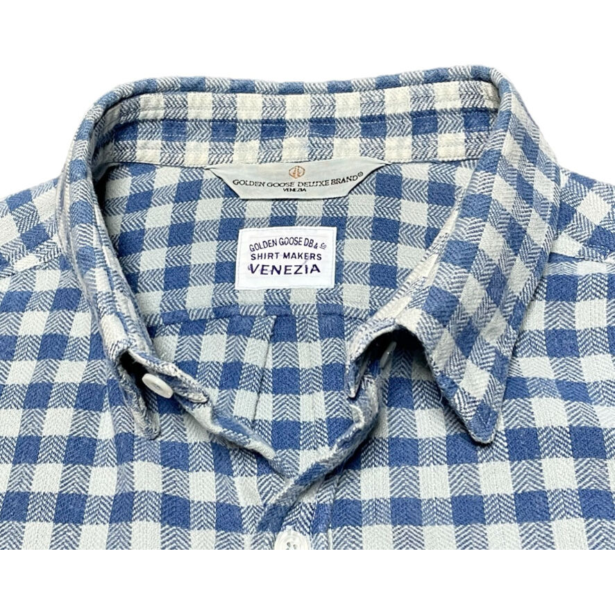 ゴールデングース　イタリア製　ギンガムチェックシャツ MADE IN ITALY製 GOLDEN GOOSE DELUXE BRAND 長袖ギンガム