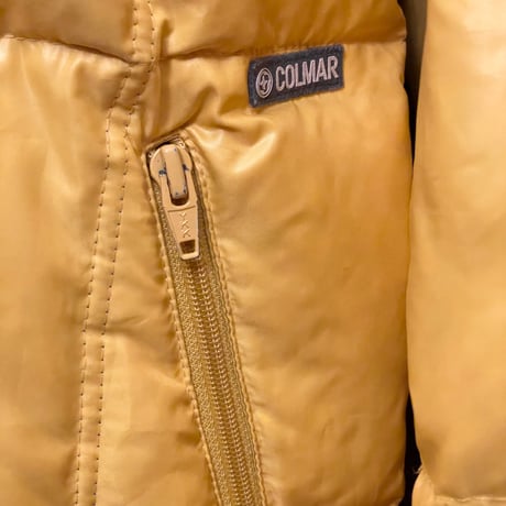 MADE IN ITALY製 COLMAR ジャケット×ベスト 2WAYダウンジャケット イエロー×グリーン Sサイズ