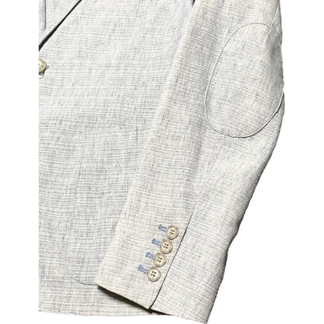 【ベイクルーズ取り扱い】MADE IN ITALY製 Mr. Rick Tailor コットンリネンテーラードジャケット サックス 46サイズ