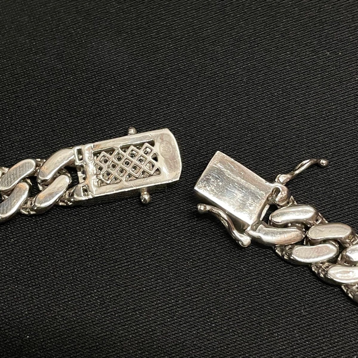 箱付き シルバー925製 VANITY ジルコニアマイアミキューバンネックレス