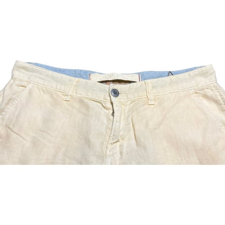 【ESTNATION 取り扱い】 ORIGINAL PAPERBACKS リネンハーフパンツ イエロー W31サイズ