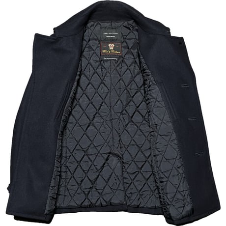MADE IN ITALY製Wool&Cashmere ITALIAN MELTON生地使用 nano universe メルトンコート ネイビー Sサイズ