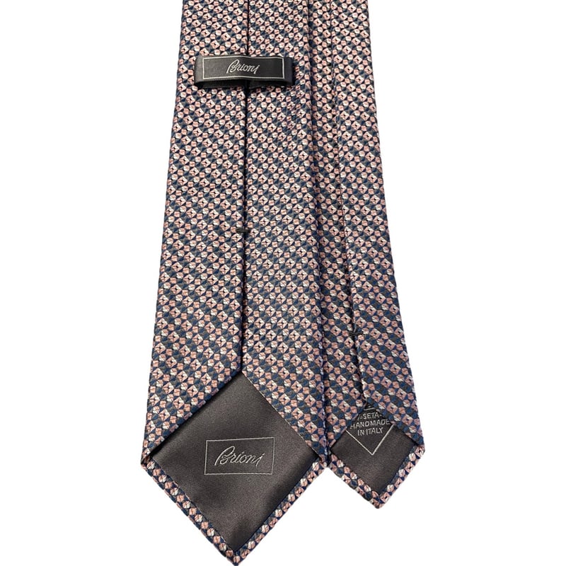 MADE IN ITALY製 Brioni HANDMADE ジャガード織り総柄シルク MADE IN ITALY製 Brioni HANDMADE ジャガード織り総柄シルク