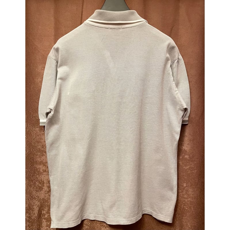 MADE IN ITALY製 malo 襟ライン鹿の子ニットポロシャツ シルバーグレー