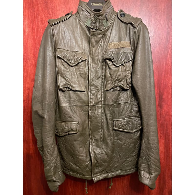 AZ by junhashimoto カウレザー M-65ジャケット モスグリーン M