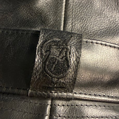 激レア MADE IN JAPAN製 SWAGGER COW LEATHER 牛革 本革レザーバケットハット ブラック Mサイズ