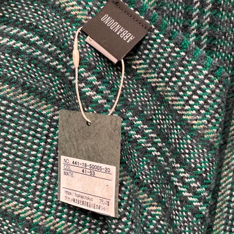☆タグ付き新古品☆ MADE IN FRANCE製 ABBANDONO アクリルウールマフラー グリーン Fサイズ