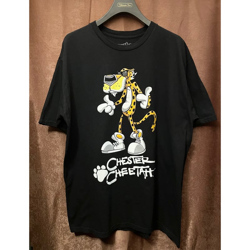 レア Cheetos Chester Cheetah プリントTシャツ ブラック XL