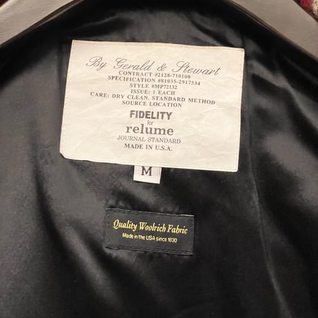 MADE IN USA製 FIDELITY for relume JOURNAL STANDARD メキシカンラグボーダー柄ウールPコート マルチカラー Mサイズ