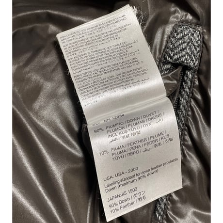 タグ付き MADE IN BULGARIA製 MONCLER FLORIAN ウールダウンジャケット グレー 0サイズ