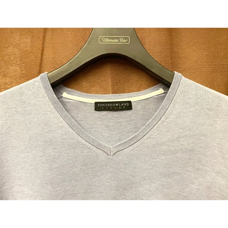TOMORROWLAND tricot Vネックコットンセーター ライラック Mサイズ