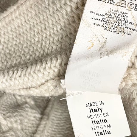 MADE IN ITALY製 SEE BY CHLOĒ ショールカラーケーブルニットカーディガン アイボリー 38サイズ