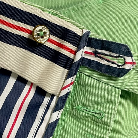 ▲訳あり商品▲ 【TOMORROWLAND 取り扱い】 MADE IN ROMANIA製 PT01 OCEAN DRIVE コットンカラースラックス グリーン 44サイズ