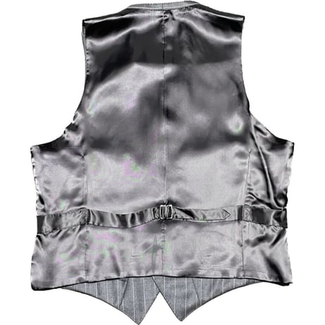 MADE IN JAPAN製 MACKINTOSH LONDON 英国生地使用3ピースストライプスーツ チャコールグレー A4