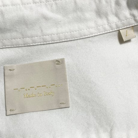 MADE IN ITALY製 Capri 長袖オックスフォードシャツ ホワイト Lサイズ