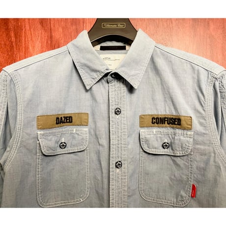 MADE IN JAPAN製 WTAPS 長袖ダンガリーシャツ ライトインディゴ Mサイズ