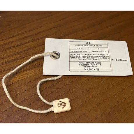 ★新品★ MADE IN ITALY製 TULSI STELLA ハンドメイドレザーブレスレット ブラック S/Mサイズ