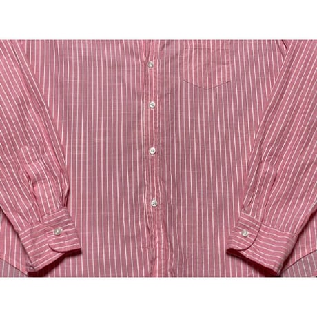 【サザビーリーグ取り扱い】MADE IN USA製 Frank & Eileen 長袖ストライプ柄シャツ ピンク Sサイズ
