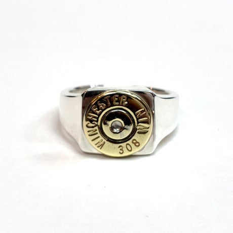 ★新品★ MADE IN JAPAN製 シルバー925 308 Winchester 薬莢 ヘッドスタンプ バレットリング シルバー 18号～22号