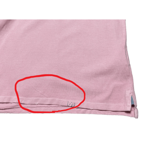 ▲訳あり商品▲ Polo By Ralph Lauren ダメージ加工ポロシャツ ピンク Sサイズ