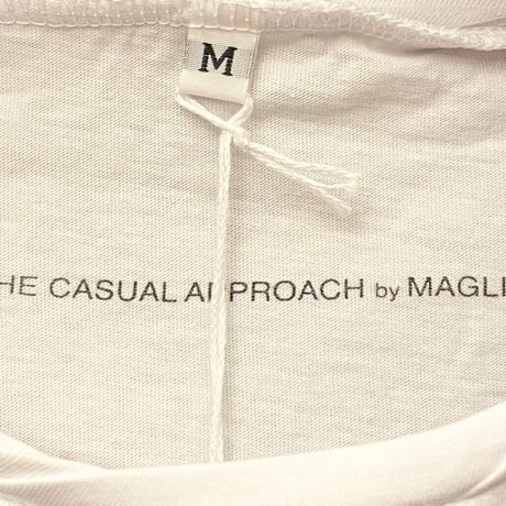 ★新品★ MADE IN ITALY製 MAGLIA 2024年SSモデル「IL SOLE」ポケット付きバックプリントクルーネックTシャツ ホワイト S～Lサイズ