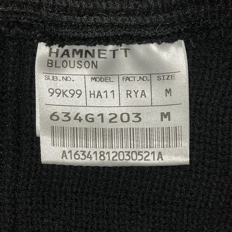 HAMNETT ダブルジャケットカーディガン ブラック Mサイズ