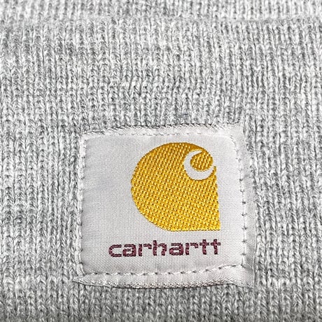 MADE IN USA製 Carhartt アクリルニット帽 グレー