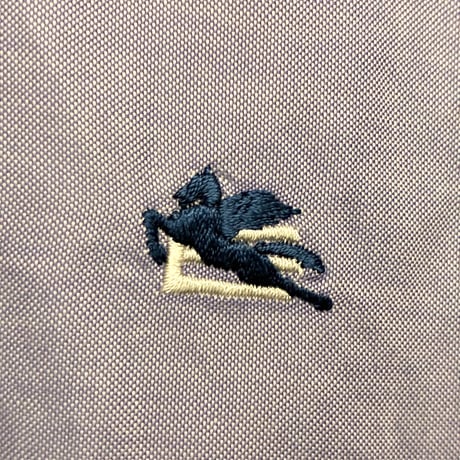 MADE IN ITALY製 ETRO 長袖シャンブレーボタンダウンシャツ パープルブルー 41サイズ