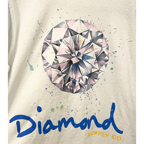 MADE IN MEXICO製 Diamond Supply Co. 長袖プリントTシャツ ホワイト Sサイズ
