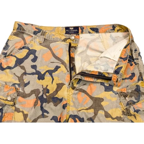 激レア WU WEAR JEANS 迷彩カーゴハーフパンツ マルチカラー W34サイズ