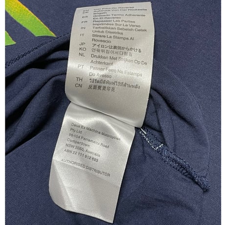 Deus Ex Machina 半袖ロゴTシャツ ネイビー Sサイズ