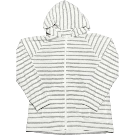 ☆タグ付き新古品☆ MACKINTOSH PHILOSOPHY パイル地フルジップパーカー ホワイト×グレー 40サイズ