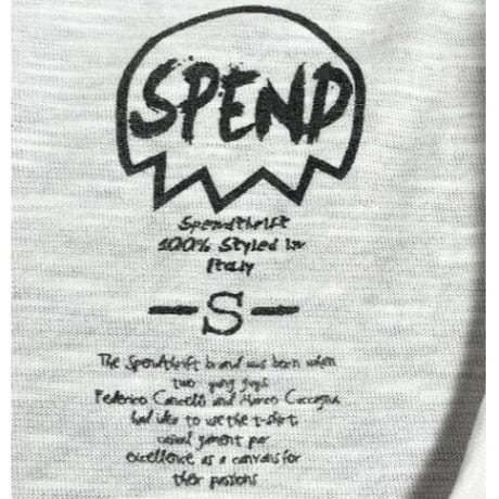 MADE IN ITALY製 SPEND ITALIAN BEARD 半袖プリントTシャツ ホワイト Sサイズ