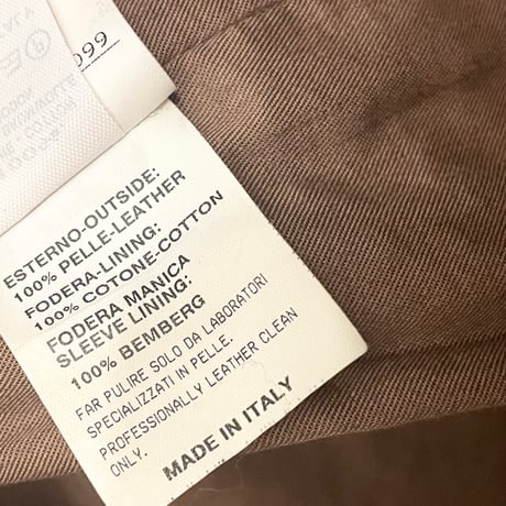 【SHIPS 取り扱い】 MADE IN ITALY製 GRIFONI ラムレザーテーラードジャケット ブラウン 44サイズ