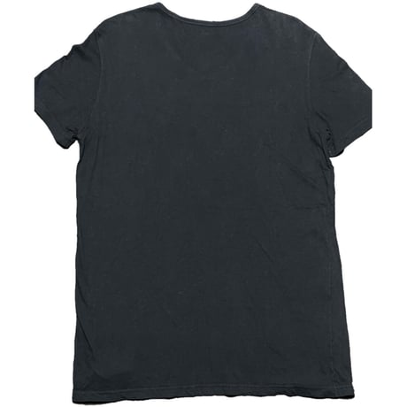 EMPORIO ARMANI 無地半袖VネックTシャツ ブラック Mサイズ