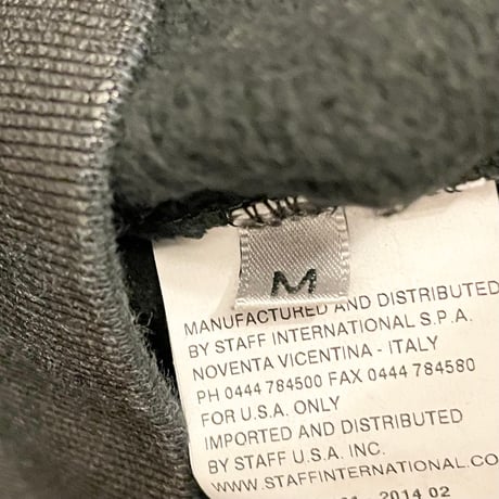 MADE IN ITALY製 DSQUARED2 2014年モデル レザー加工スウェットトレーナー ブラック Mサイズ