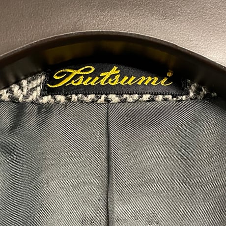 MADE IN JAPAN製 90s Tsutsumi TAILOR × Harris Tweed ヘリンボーン柄ウールテーラードジャケット グレー